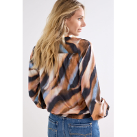 Tramontana Blouse Moody Blue Cascade Print Multi